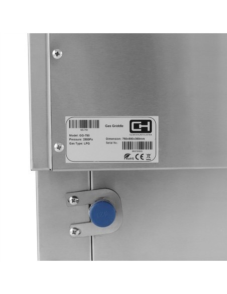 Fry tops a Gas Acero Rectificado GG-750|Hosteleria negocios