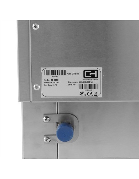 Fry tops a Gas Cromo Duro GG-600D|Hosteleria negocios