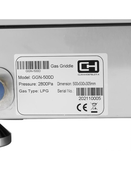 Fry Top a Gas Profesional Cromo Duro GGN-500D | Hostelería Negocios