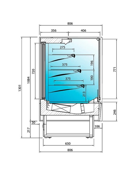 Vitrina Expositora Pastelería Infrico VBR 12 PR Ámbar | Hostelería Negocios