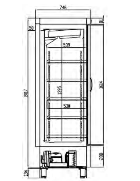 Enfriador Bebidas EHRV-751-NI Coreco | Hosteleria Negocios