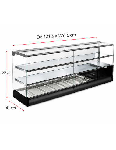 Vitrina de Tapas Refrigerada 3 Pisos Vitrinas Gómez A2BF | Hostelería Negocios