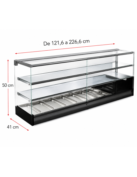 Vitrina de Tapas Refrigerada 3 Pisos Vitrinas Gómez A2BF | Hostelería Negocios