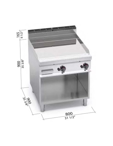 Fry Top Gas Bertos G9FL8M-2/CPD Compound 20 kW | Hostelería Negocios