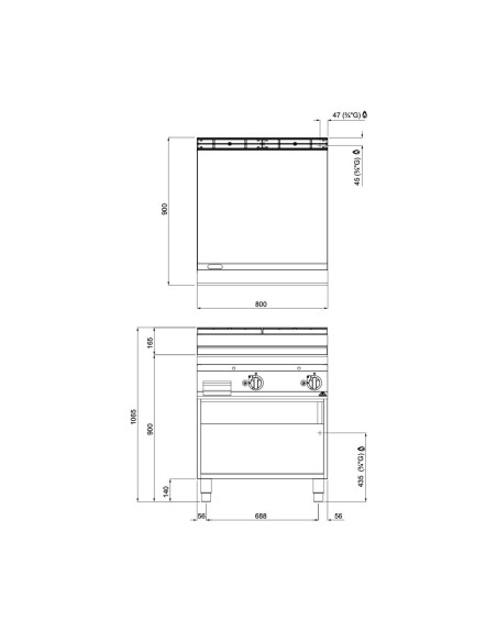 Fry Top Gas Bertos G9FL8M-2/CPD Compound 20 kW | Hostelería Negocios