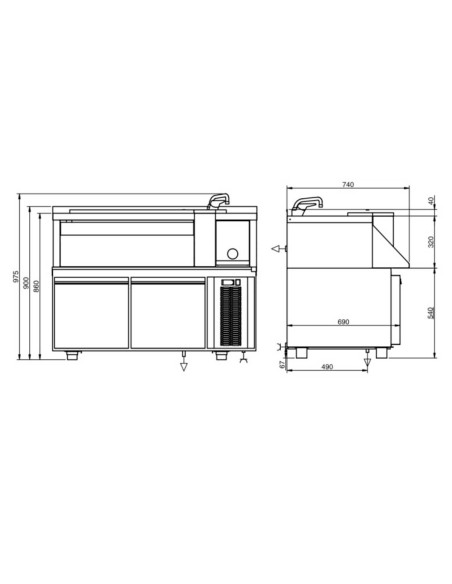 Mesa Fría Cócteles Eratos MCR-1600D| Hostelería Negocios