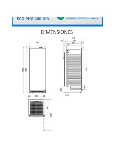 Frigorífico Farmacia PHG-400 ECO DIN 58345 | Hostelería Negocios