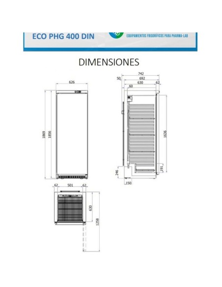 Frigorífico Farmacia PHG-400 ECO DIN 58345 | Hostelería Negocios