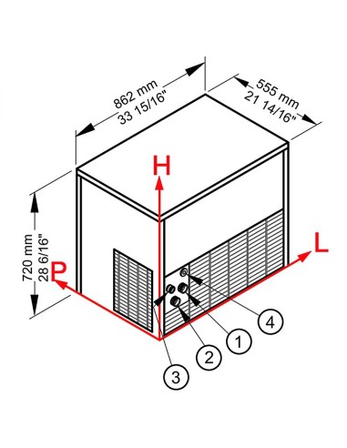 Máquina Hielo C150 155 kg/24h Brema | Hostelería Negocios