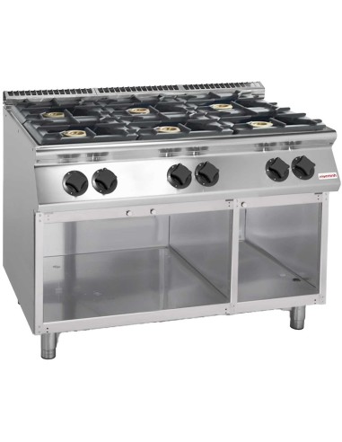 Cocina Gas 6 Fuegos SV 912 Savemah | Hostelería Negocios