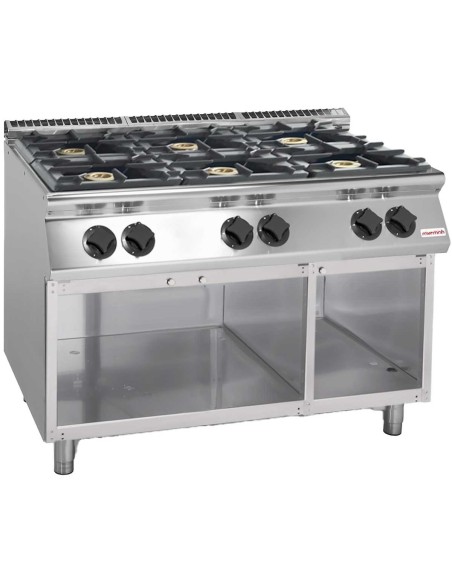 Cocina Gas 6 Fuegos SV 912 Savemah | Hostelería Negocios