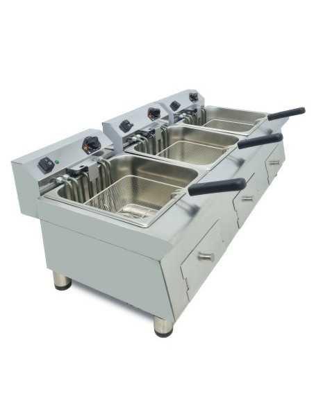 Freidora Eléctrica 12+12+12 L Arilex 100FRE121212GTR | Hosteleria Negocios