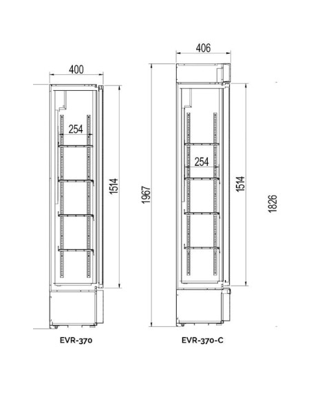 Expositor Vertical Serie 370 EVRV-370 DOCRILUC|Hosteleria negocios