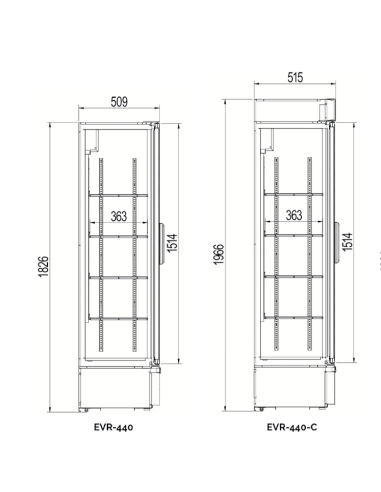 Expositor Refrigerado Docriluc EVR-440 | Hostelería Negocios