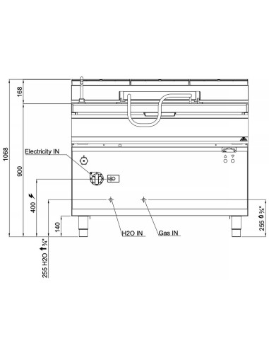 Sartén Basculante Gas Bertos 120 L  G9BR12/I + RM| Hosteleria Negocios