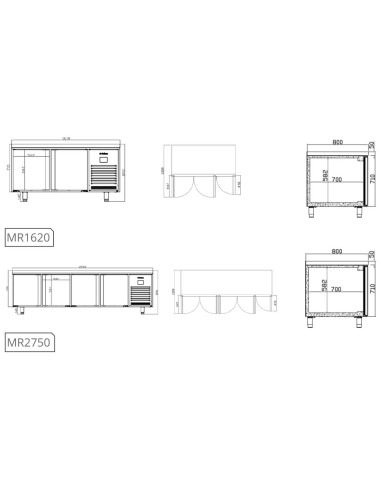 Mesa Refrigerada Pastelería Infrico Serie 800 MR | Hosteleria Negocios
