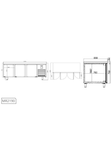Mesa Refrigerada Pastelería Infrico Serie 800 MR | Hosteleria Negocios
