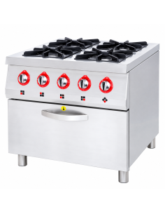 Cocina Gas 4 Fuegos con Horno DRNKU4 Profesional | Hostelería Negocios