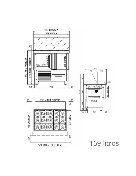 Mesa Kebab Coreco MFK-100 15 GN 1/6 | Hosteleria Negocios
