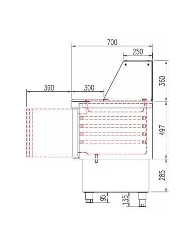 Mesa Kebab Coreco MFK-100 15 GN 1/6 | Hosteleria Negocios