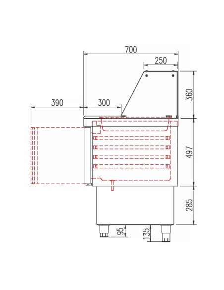 Mesa Kebab Coreco MFK-100 15 GN 1/6 | Hosteleria Negocios