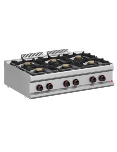 Cocina Gas 6 Fuegos Romagsa CG711B | Hostelería Negocios