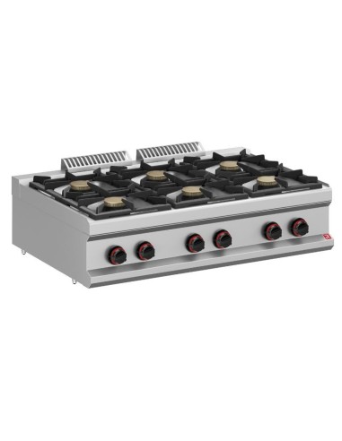 Cocina Gas 6 Fuegos Romagsa CG711B | Hostelería Negocios