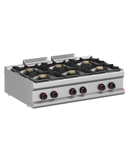 Cocina Gas 6 Fuegos Romagsa CG711B | Hostelería Negocios