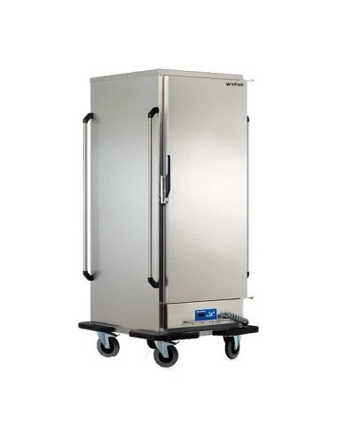 Carro caliente Infrico HT2021 de 550 litros para mantener comidas calientes. Admite 11 GN 2/1 o 22 GN 1/1, trabaja de +50 a +80