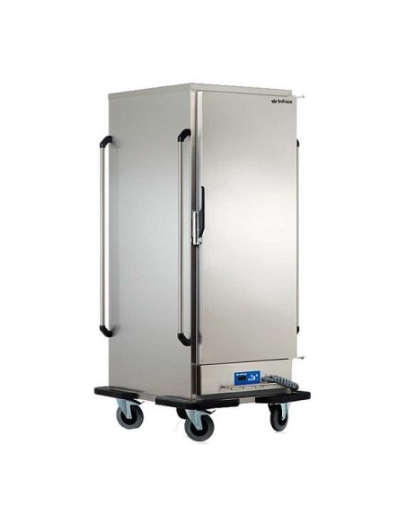 Carro caliente Infrico HT2021 de 550 litros para mantener comidas calientes. Admite 11 GN 2/1 o 22 GN 1/1, trabaja de +50 a +80