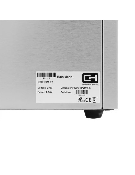 Baño María Eléctrico BM-1/3 3 Cubetas GN1/3|Hosteleria negocios