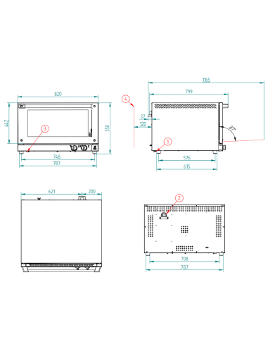 Horno de Convección FM RX 604 4 Bandejas 60x40 | Hostelería Negocios