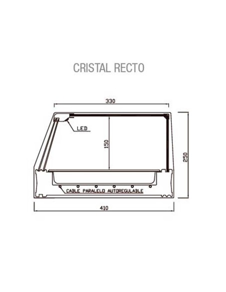 Vitrina Caliente SC 1 Piso Vitrinas Gómez | Hosteleria Negocios