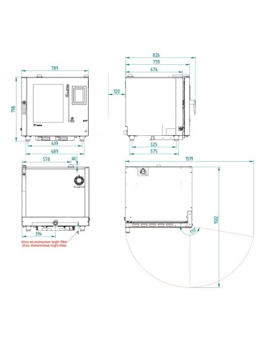Horno Mixto Eléctrico Digital 7 Bandejas GN 1/1 FM | Hostelería Negocios