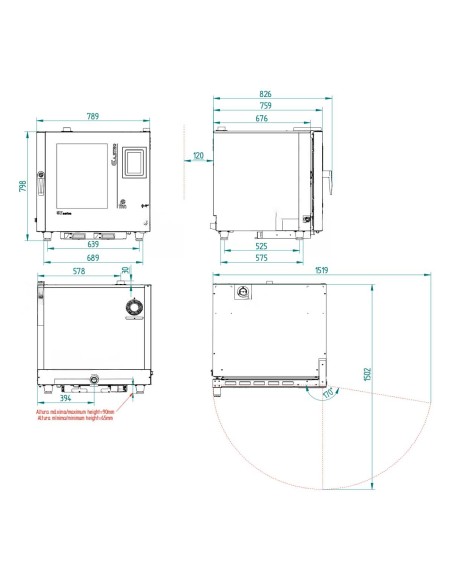 Horno Mixto Eléctrico Digital 7 Bandejas GN 1/1 FM | Hostelería Negocios