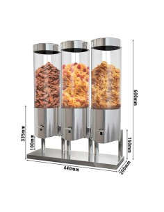 Dispensador Cereales Triple FriBuffet 10,6 L | Hostelería Negocios 2