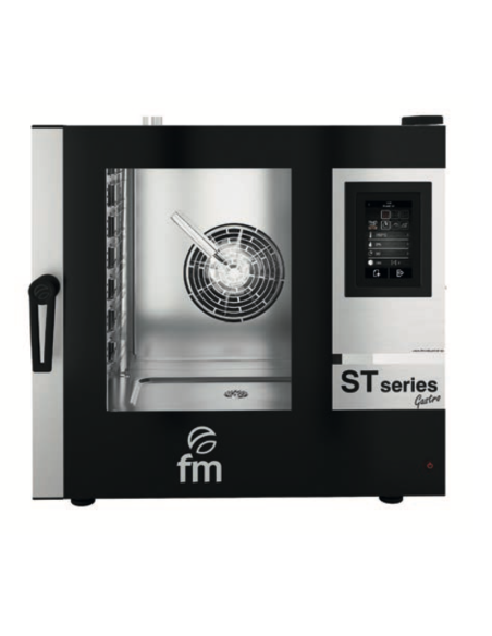 Horno mixto con panel de control digital  ,Capacidad para 7 bandejas GN 2/1. Modelo Monofásico . tiene de serie tambien lavado a
