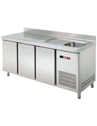 Mesa Refrigerada con fregadero Fondo 600  MRCH-200F|Hosteleria negocios