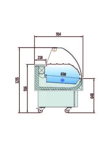 Vitrina Expositora Pescado/Marisco EEC-150-CC-EF|Hosteleria negocios