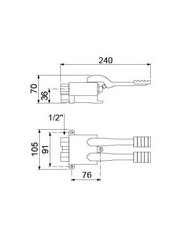 Grifo Pedal 2 Aguas Mezclador 542915|Hosteleria negocios