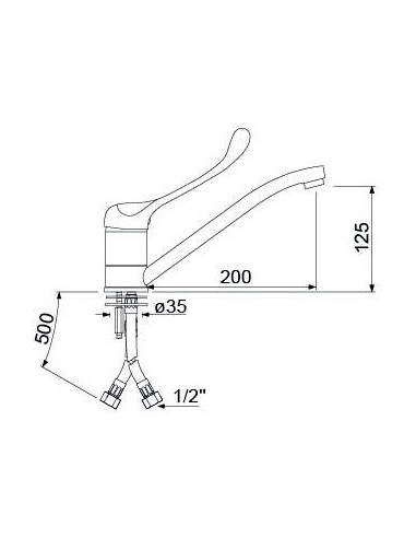 Grifo Monomando de Palanca Larga 548034|Hosteleria negocios